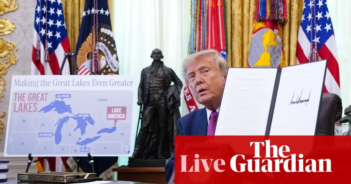 Trump Renames Lake Ontario 'Lake America' as Trade War with Canada Flares; US Navy Budget Strained by Iran Tensions