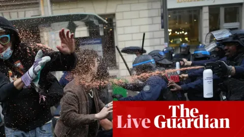 France Rocked by Student Protests as Minister Denies Brutality; Regional Conflicts and Market Dips Mark Global Hour