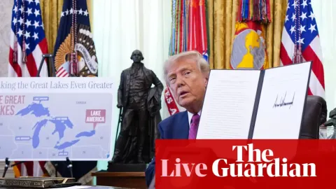 Trump Renames Lake Ontario 'Lake America' as Trade War with Canada Flares; US Navy Budget Strained by Iran Tensions